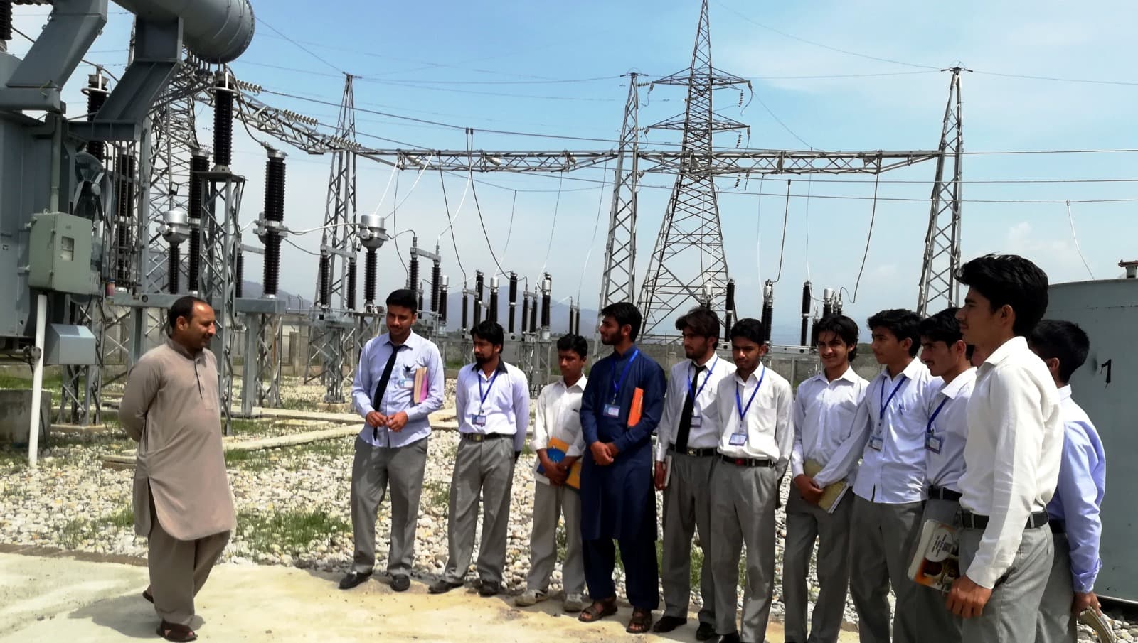 LCST electrical students on an industrial visit to an electric power plant