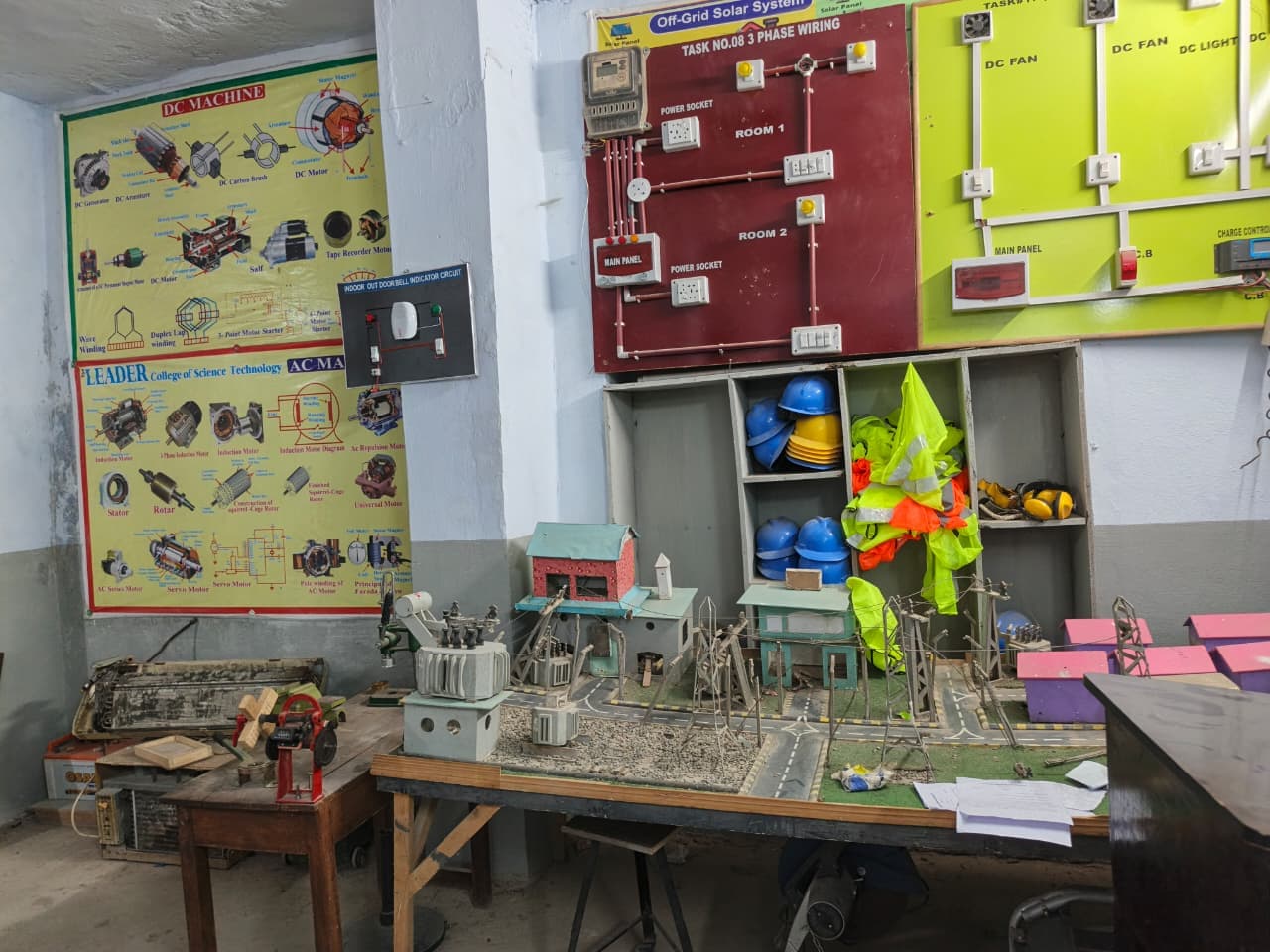 DAE Electrical technology students in the LCST lab
