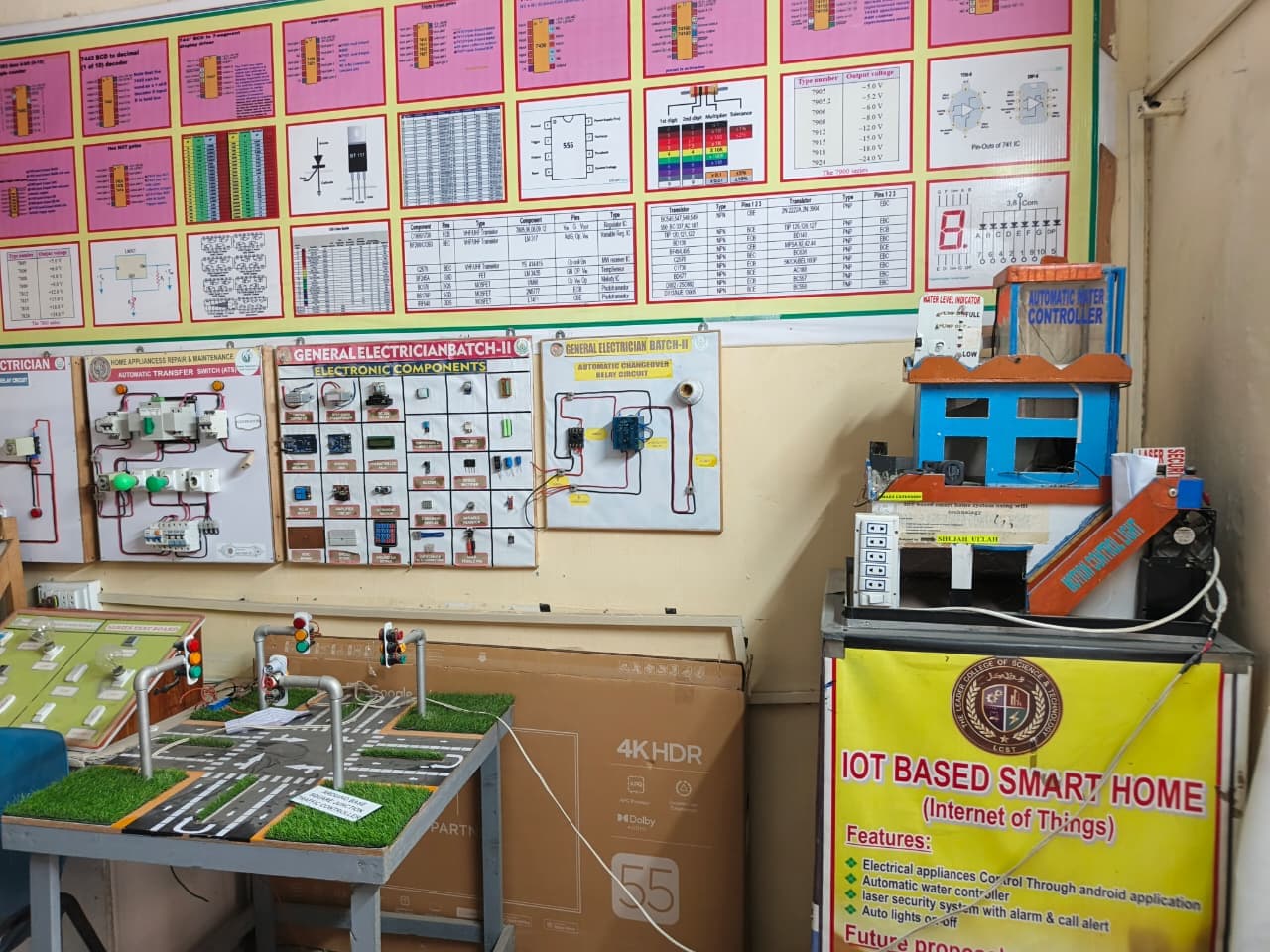 Electronics lab workstations and instruments at LCST
