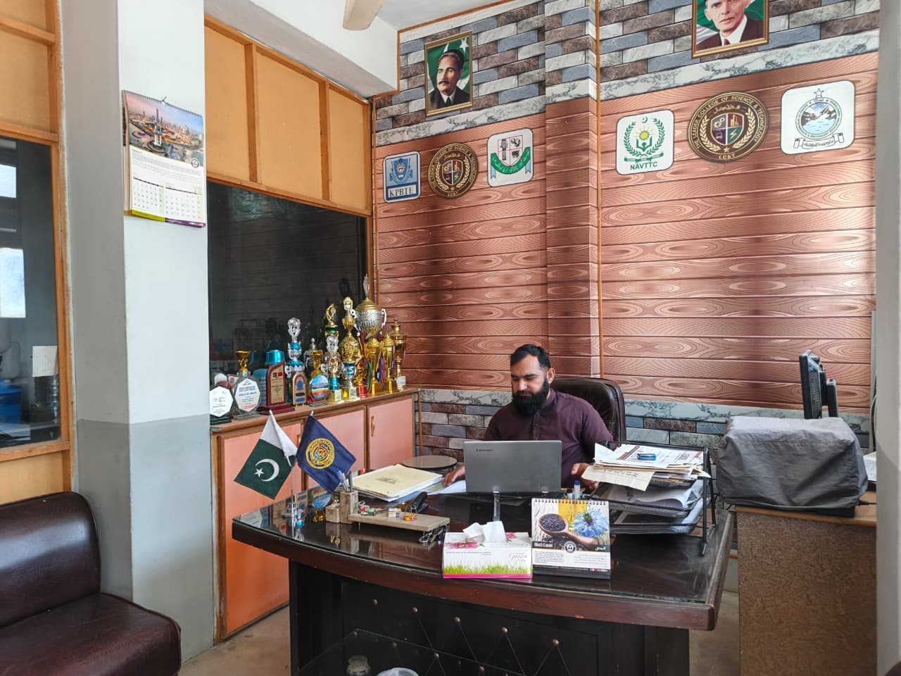 Interior of the principal's office at LCST Havelian Cantt